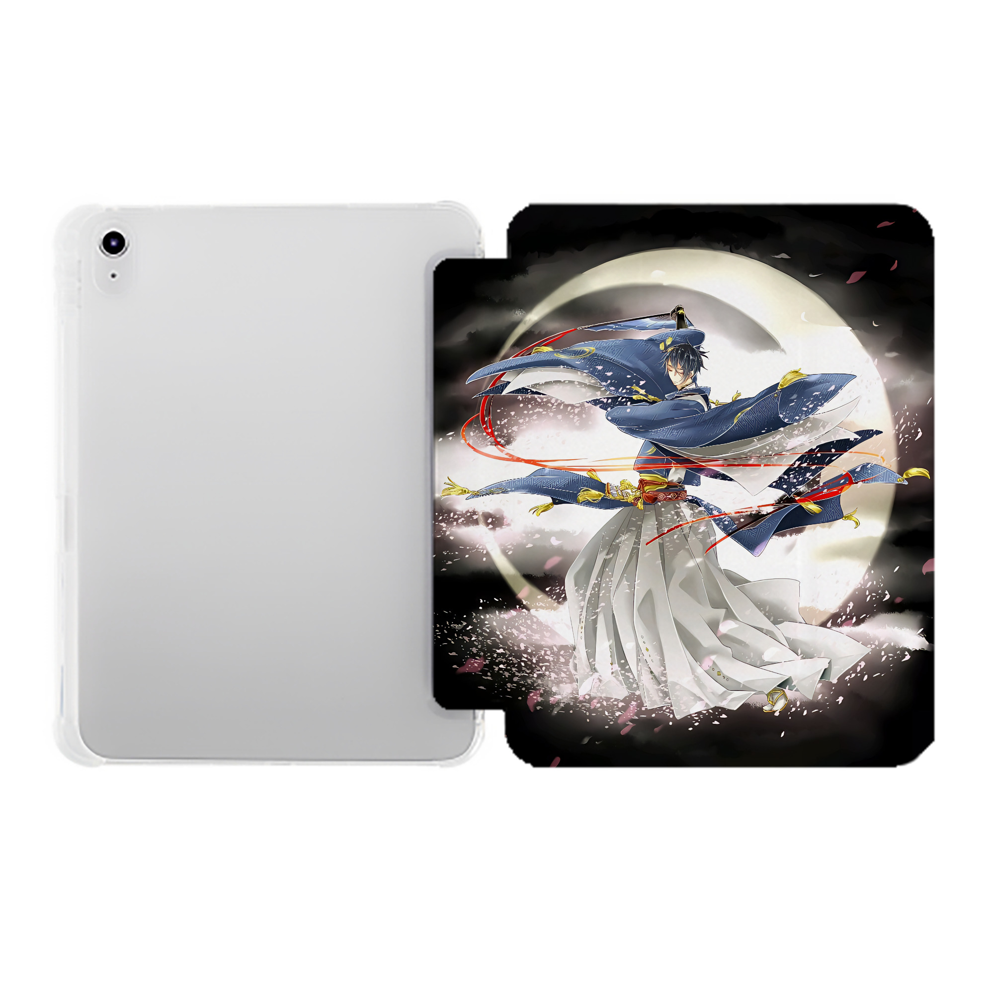 （画像用） 刀剣乱舞 Touken Ranbu IPad ケース ペン収納付き 三つ折りスタンド PUレザー×シリコン 対応機種9.5/10.5/10.9インチ